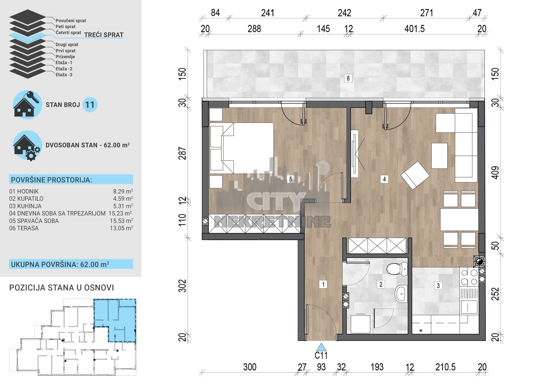 Extra lux stan u izgradnji, 62 m2, povraćaj pdv-a